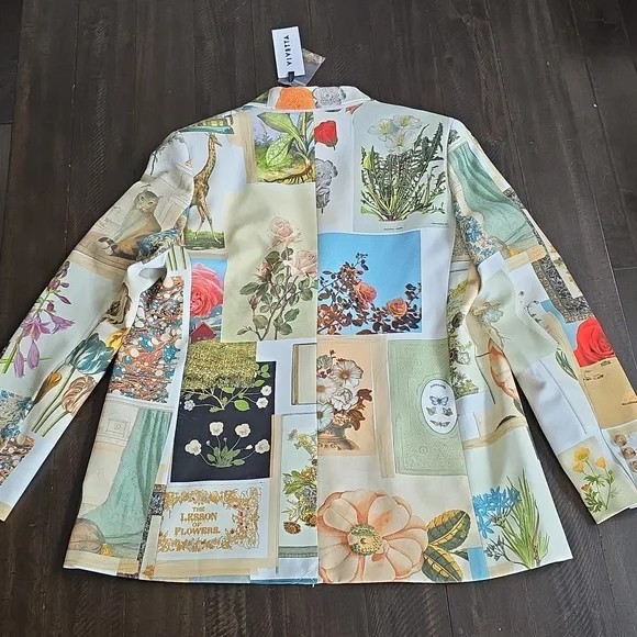 NWT Vivetta Graphic-Print Suit 2pc. Blazer Shorts - Picture 15 of 16